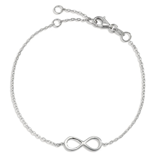 Bracelet Argent Rhodié Infini 15.5-18.5 cm