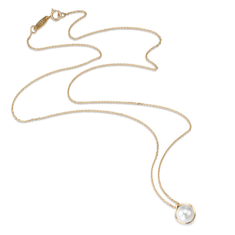 Collier Or jaune 18K perle d'eau douce 42 cm