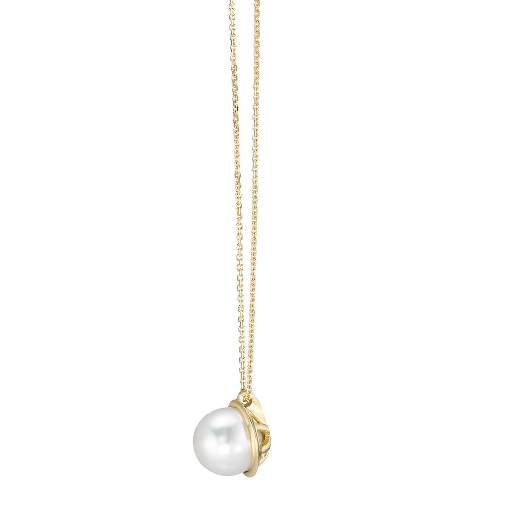 Collier Or jaune 18K perle d'eau douce 42 cm