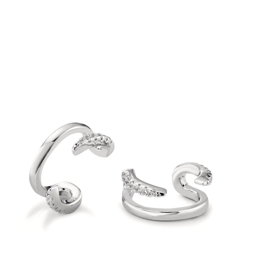 Ear cuff Argent Zircone 24 Pierres Rhodié Ø11.5 mm