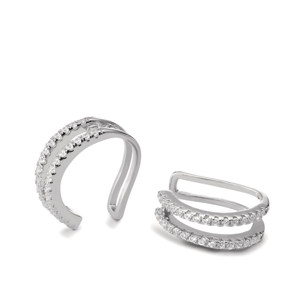 Ear cuff Argent Zircone Rhodié