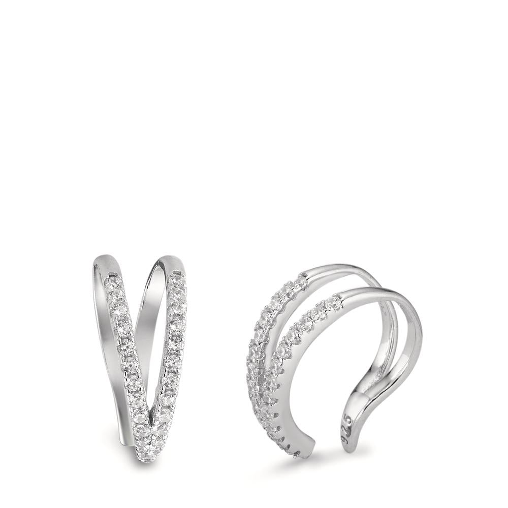 Ear cuff Argent Zircone Rhodié