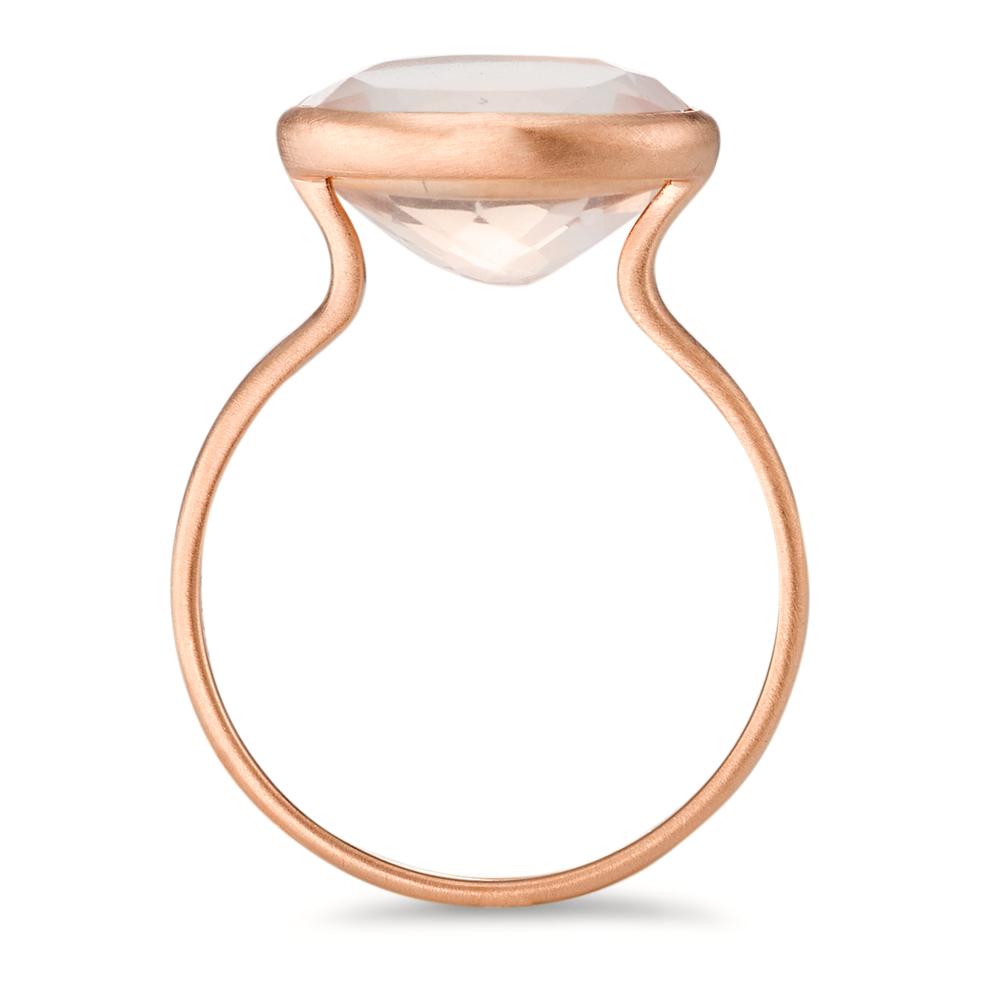 Fingerring Silber Rosenquarz rosé vergoldet