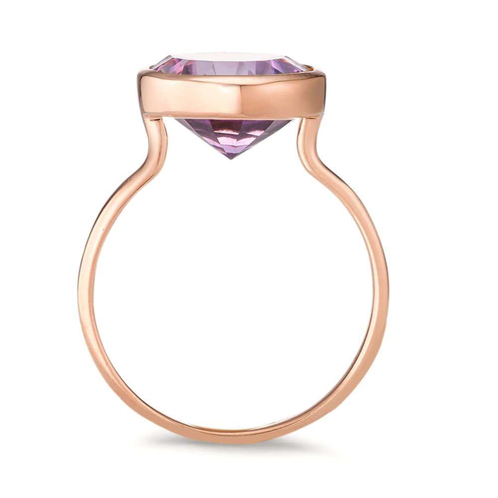 Bague Argent Améthyste rosé Plaqué or Ø11.5 mm