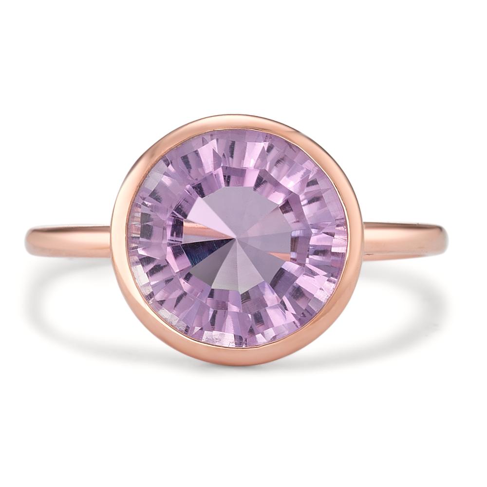 Bague Argent Améthyste rosé Plaqué or Ø11.5 mm