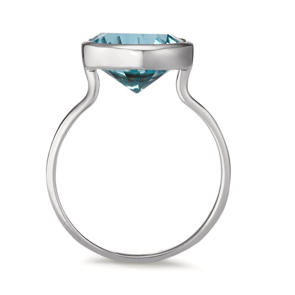 Fingerring Silber Topas blau rhodiniert Ø11.5 mm