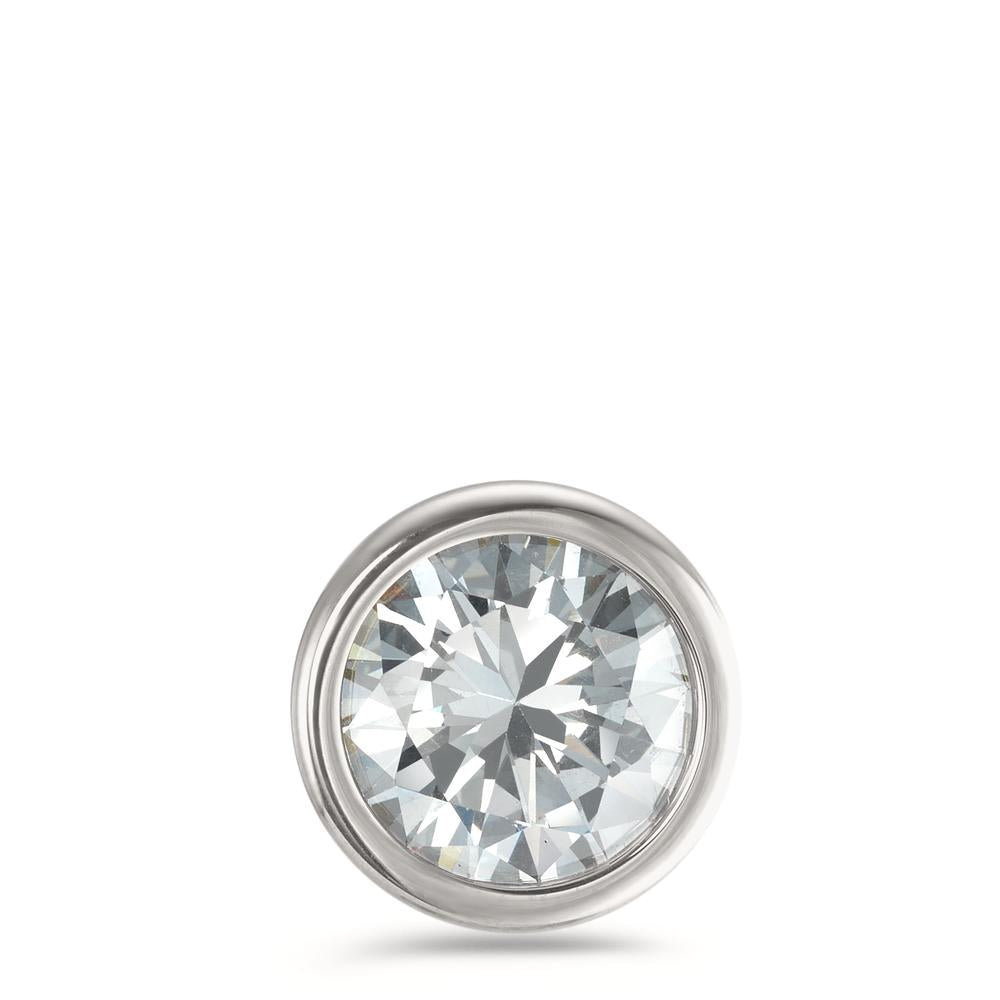 Anhänger Joy Edelstahl mit Crystal White Zirkonia, Ø13mm