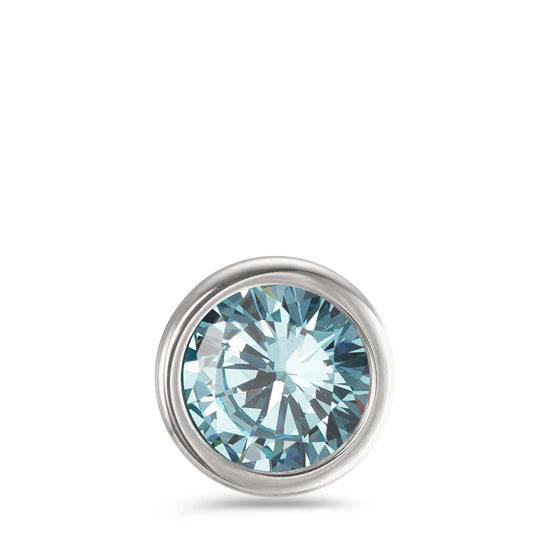 Anhänger Joy Edelstahl mit Aqua Blue Zirkonia, Ø13mm