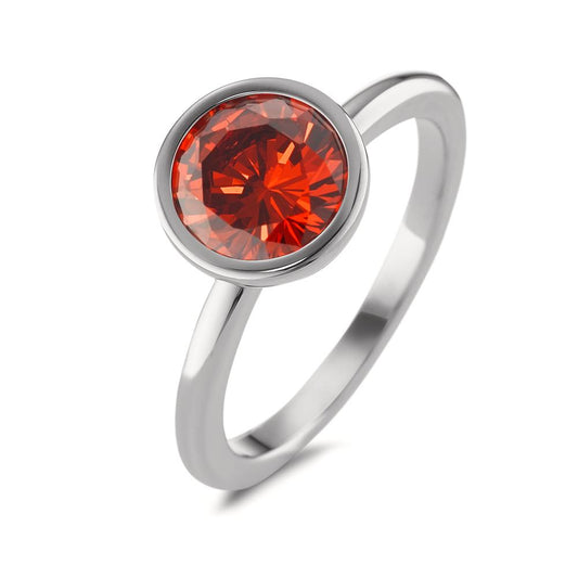 Anello Acciaio inossidabile Zirconia rosso Ø9.5 mm