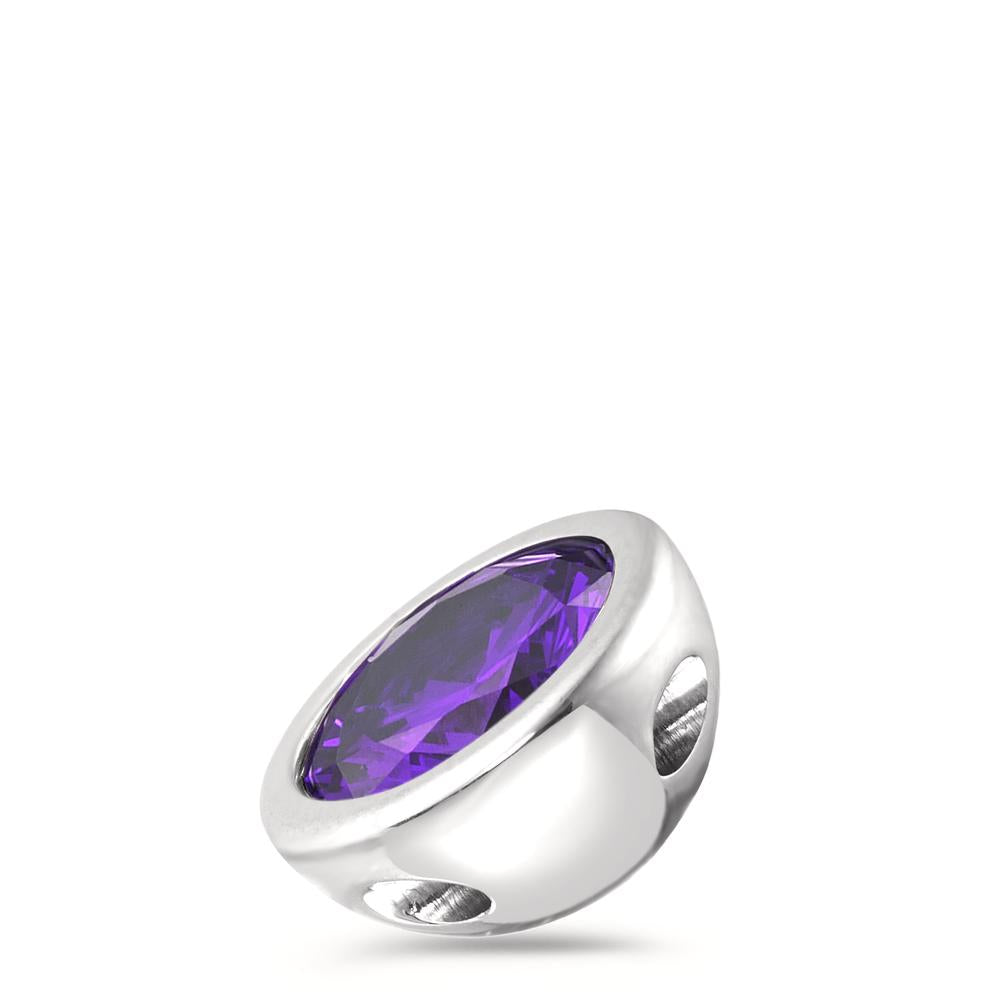 Anhänger Joy Edelstahl mit Purple Rose Zirkonia, Ø13mm