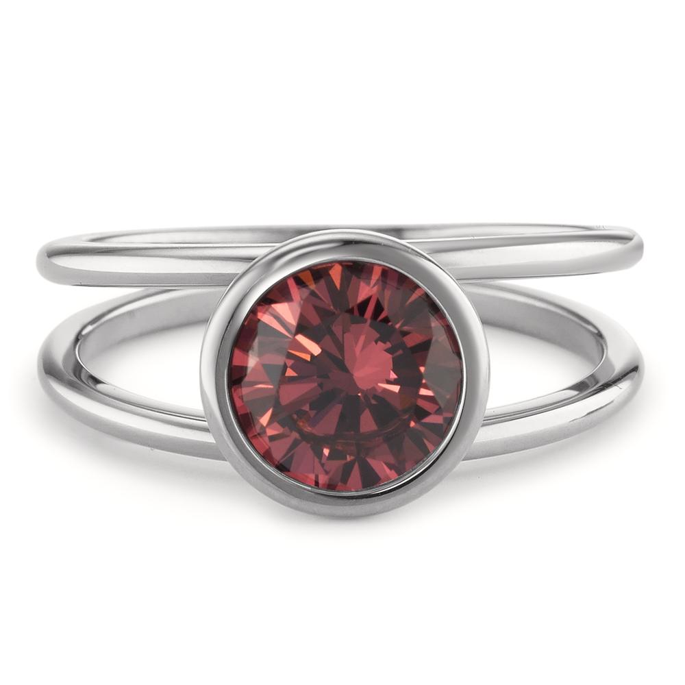 Ring Joy Edelstahl mit Scarlet Red Zirkonia, Ø9.5mm