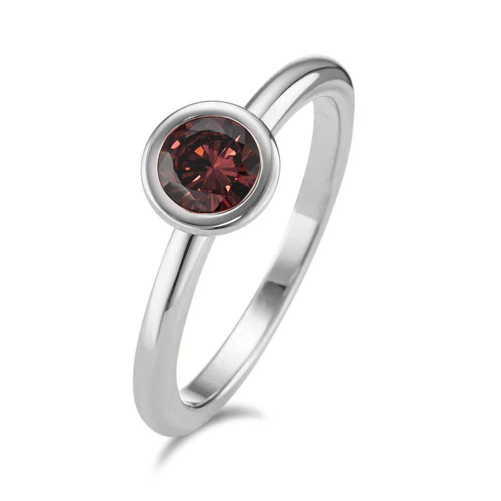 Ring Joy Edelstahl mit Scarlet Red Zirkonia, Ø7mm