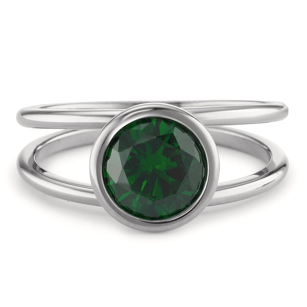 Anello Acciaio inossidabile Zirconia verde Ø9.5 mm