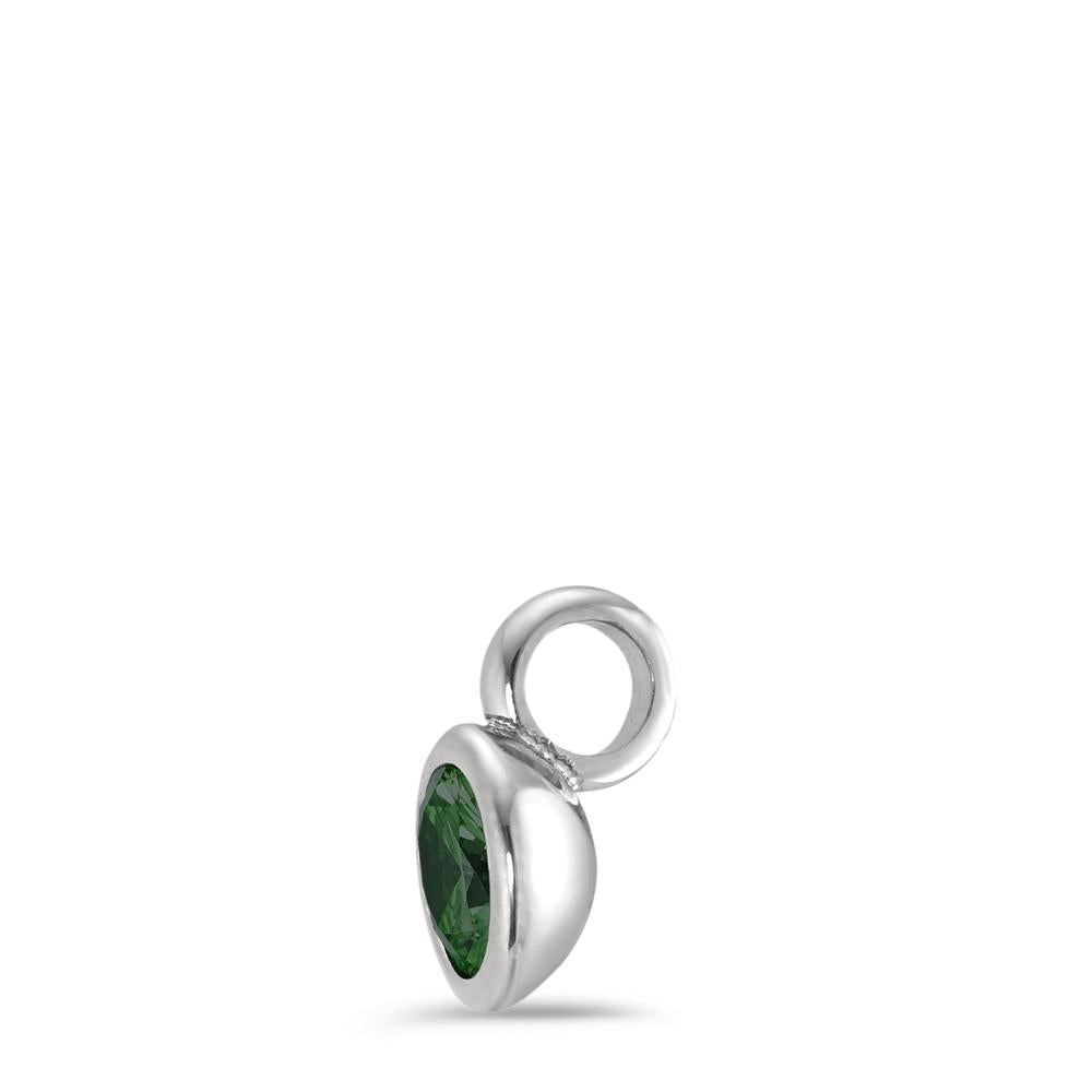 Charm-Anhänger Joy Edelstahl mit Jungle Green Zirkonia, Ø7mm