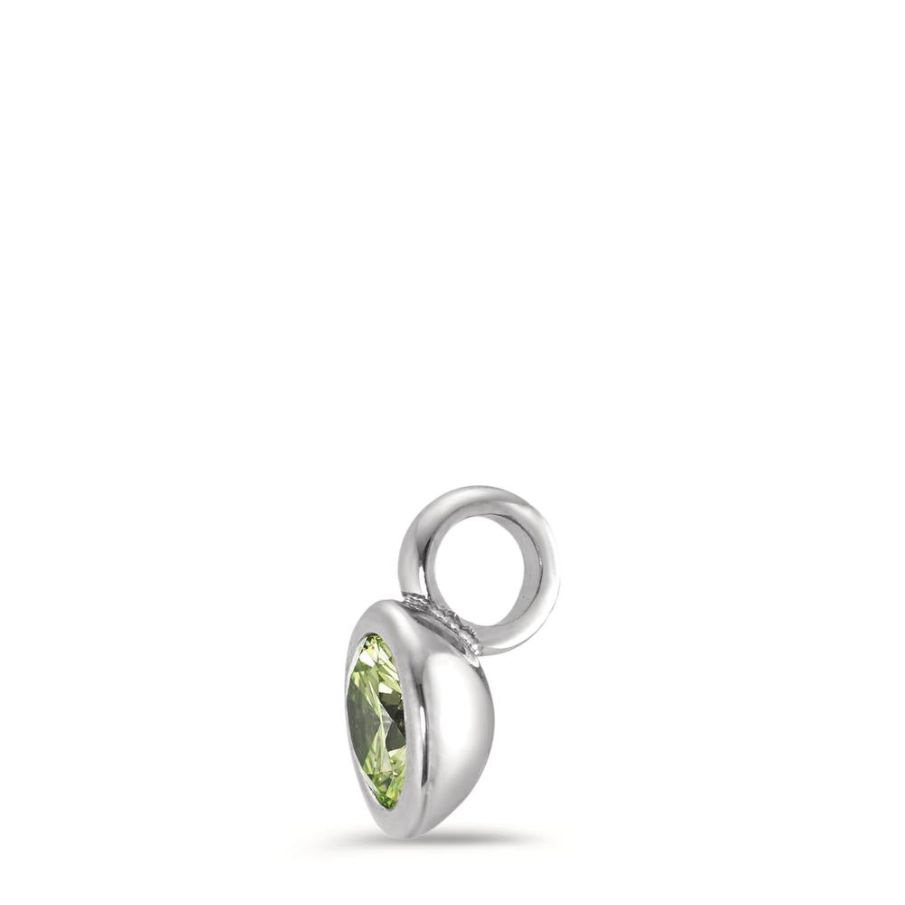 Charm-Anhänger Joy Edelstahl mit Apple Green Zirkonia, Ø7mm