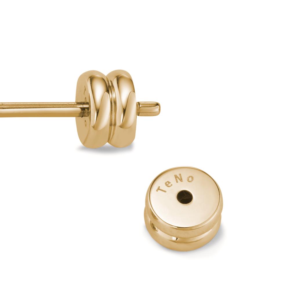 Ohrstecker Joy Gold aus Edelstahl mit Crystal White Zirkonia, Ø7mm