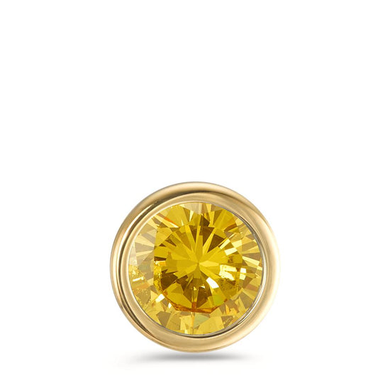 Anhänger Joy Gold aus Edelstahl mit Imperial Yellow Zirkonia, Ø13mm