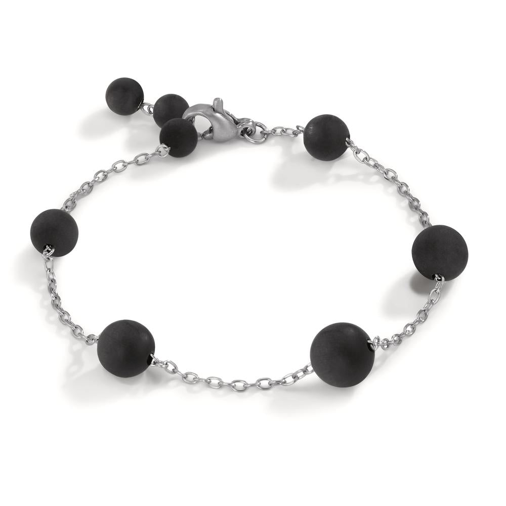 Bracciale Acciaio inossidabile, Carbonio 17-18.5 cm Ø8 mm