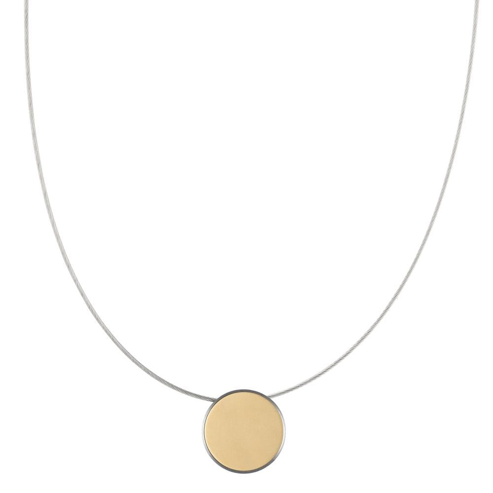 Design Collier Pura aus Edelstahl-Gold sandmatt, Ø12,0mm