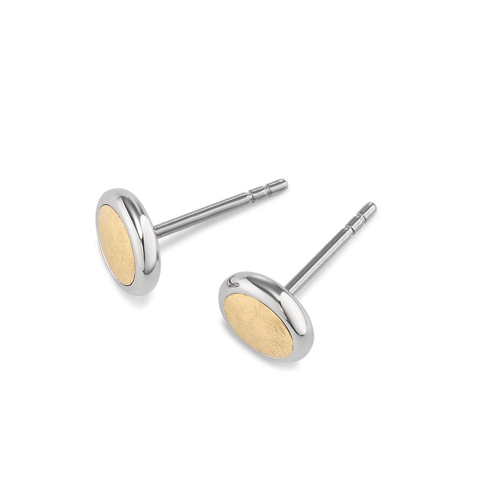 Clous d'oreilles Acier inoxydable jaune PVD Ø8 mm