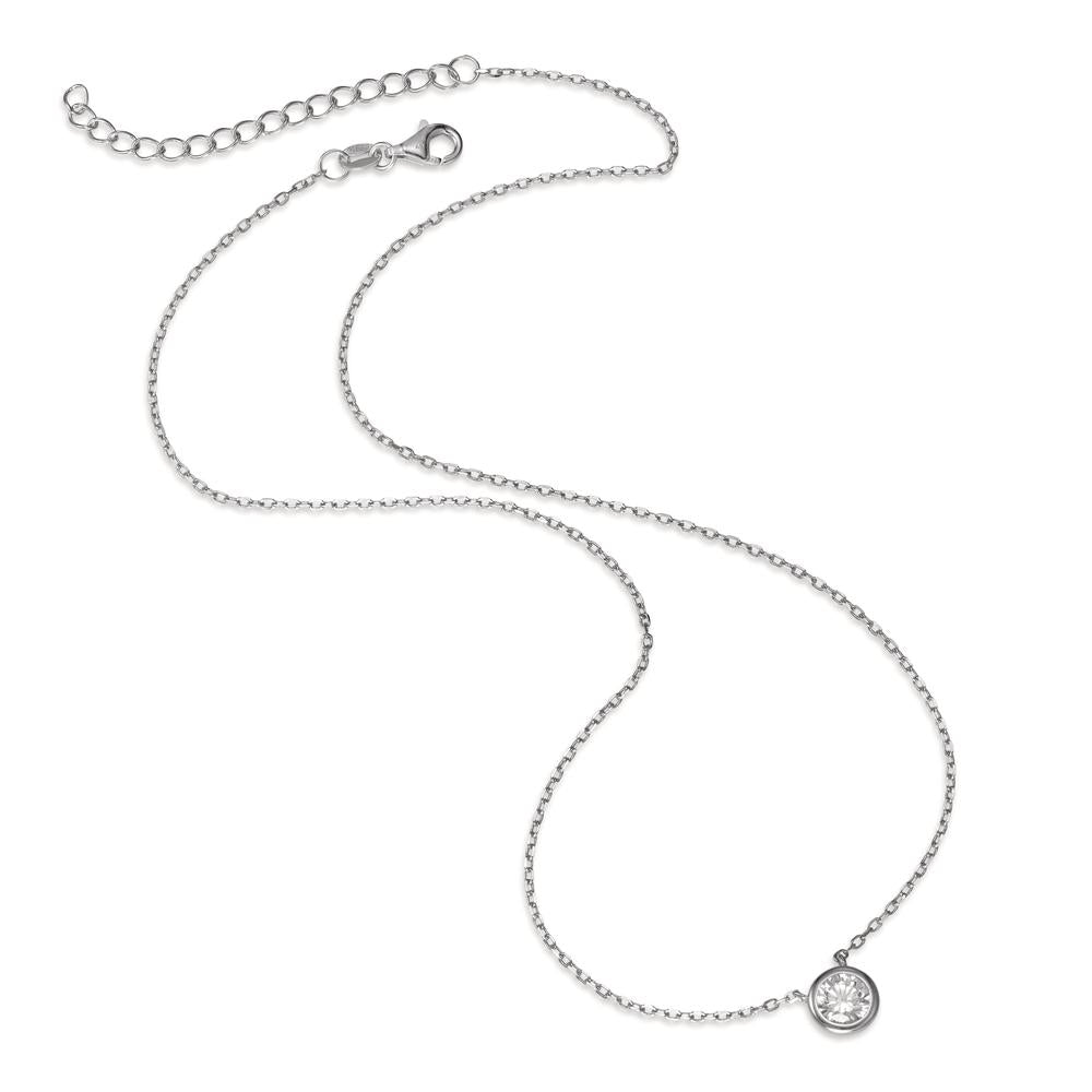 Collier Argent Zircone Rhodié 40-45 cm Ø8 mm