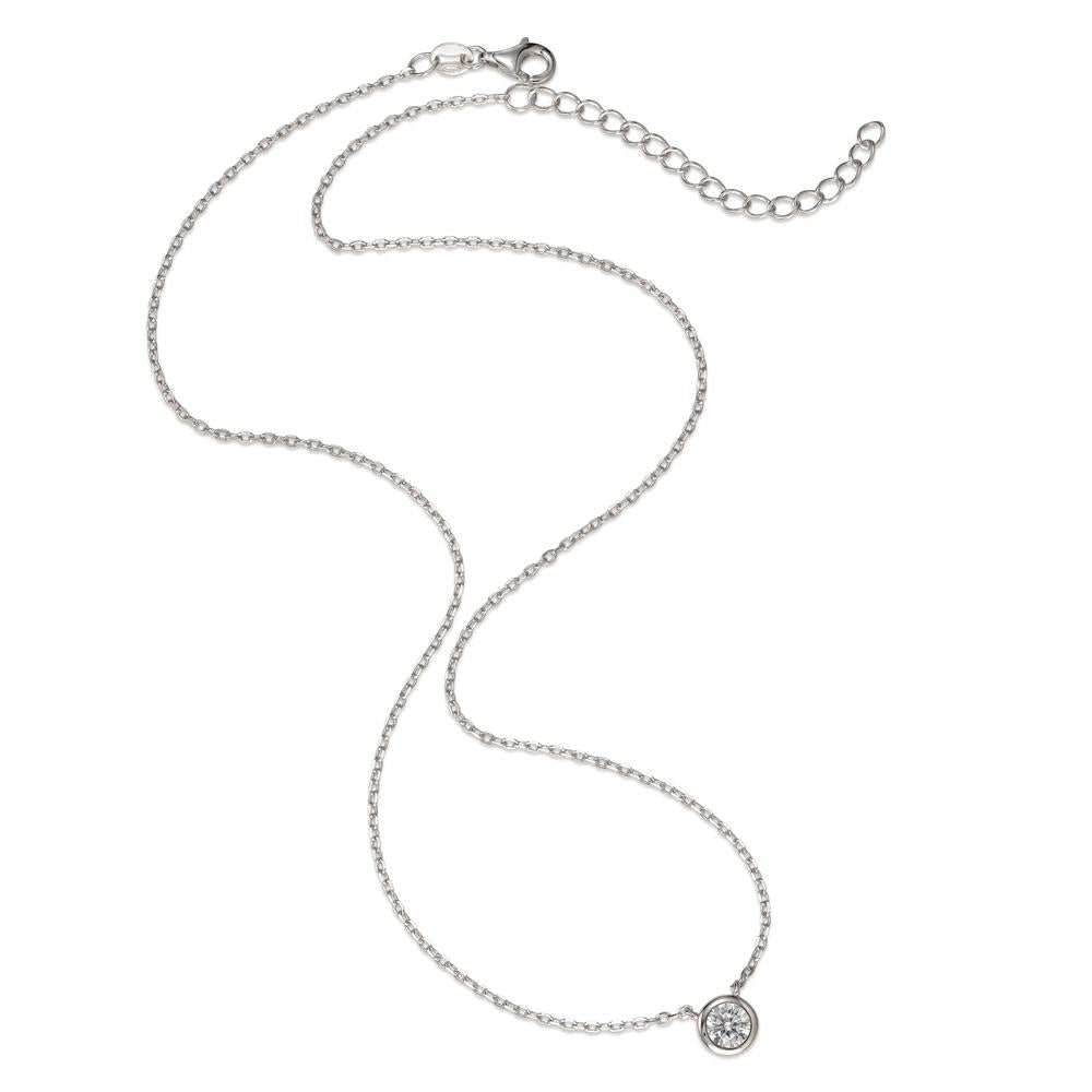 Collier Argent Zircone Rhodié 40-45 cm Ø6.5 mm