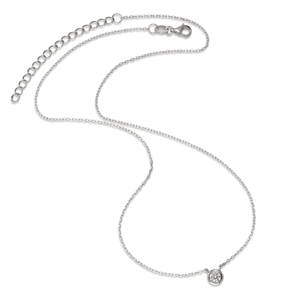 Collana Argento Zirconia rodiato 40-45 cm Ø5.5 mm