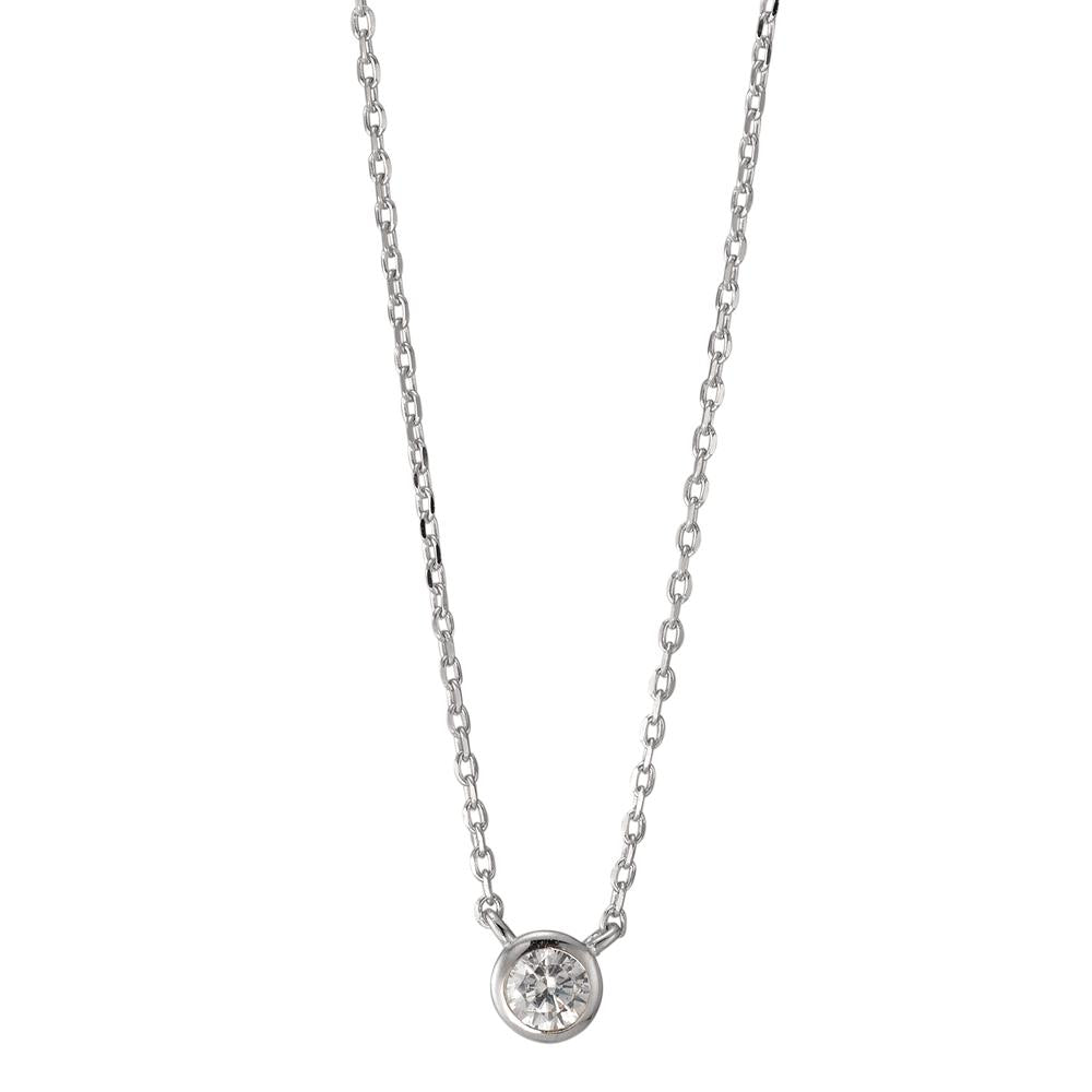 Collier Argent Zircone Rhodié 40-45 cm Ø5 mm