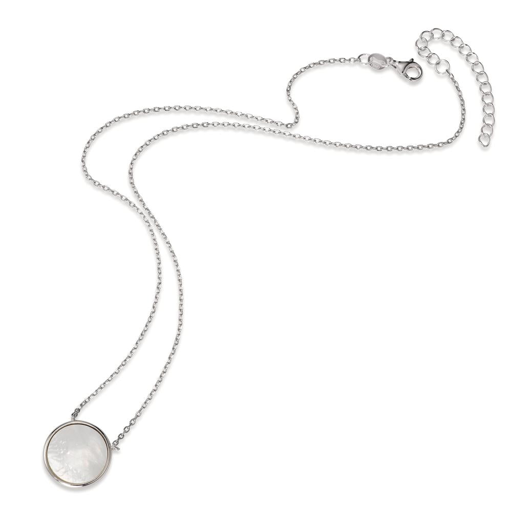 Collier Argent Rhodié nacre 40-45 cm