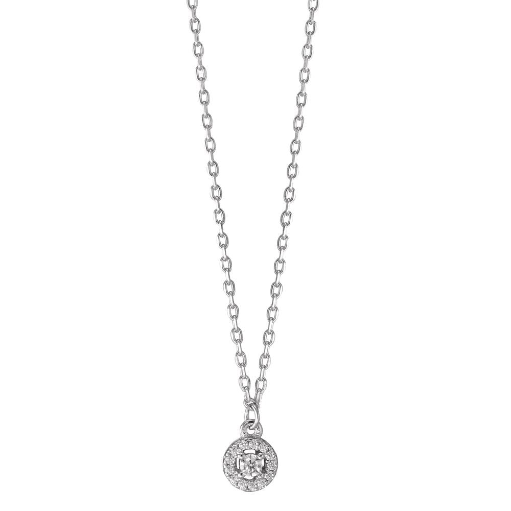 Collana Argento Zirconia rodiato 40-45 cm