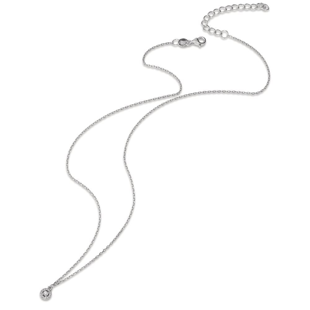 Collana Argento Zirconia rodiato 40-45 cm