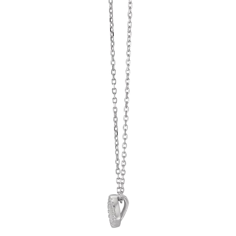 Collana Argento Zirconia rodiato Madreperla 40-45 cm