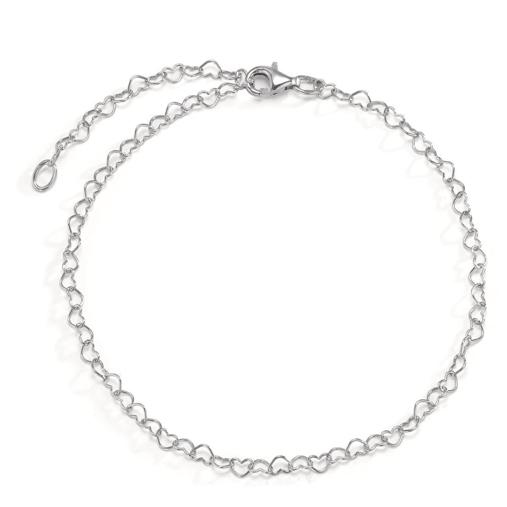 Bracciale Argento rodiato Cuore 18 cm