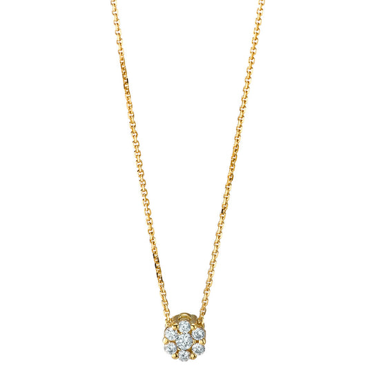 Collier 750/18 K Gelbgold Zirkonia 7 Steine