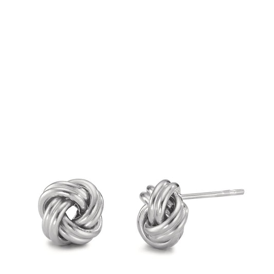 Clous d'oreilles Argent Rhodié Nœud Ø10 mm