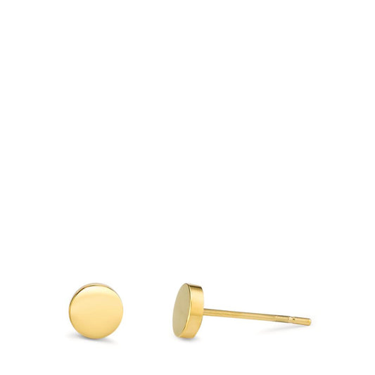 Clous d'oreilles Acier inoxydable jaune PVD Ø5 mm