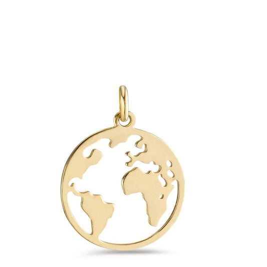 Pendentif Or jaune 9K Globe Ø14 mm