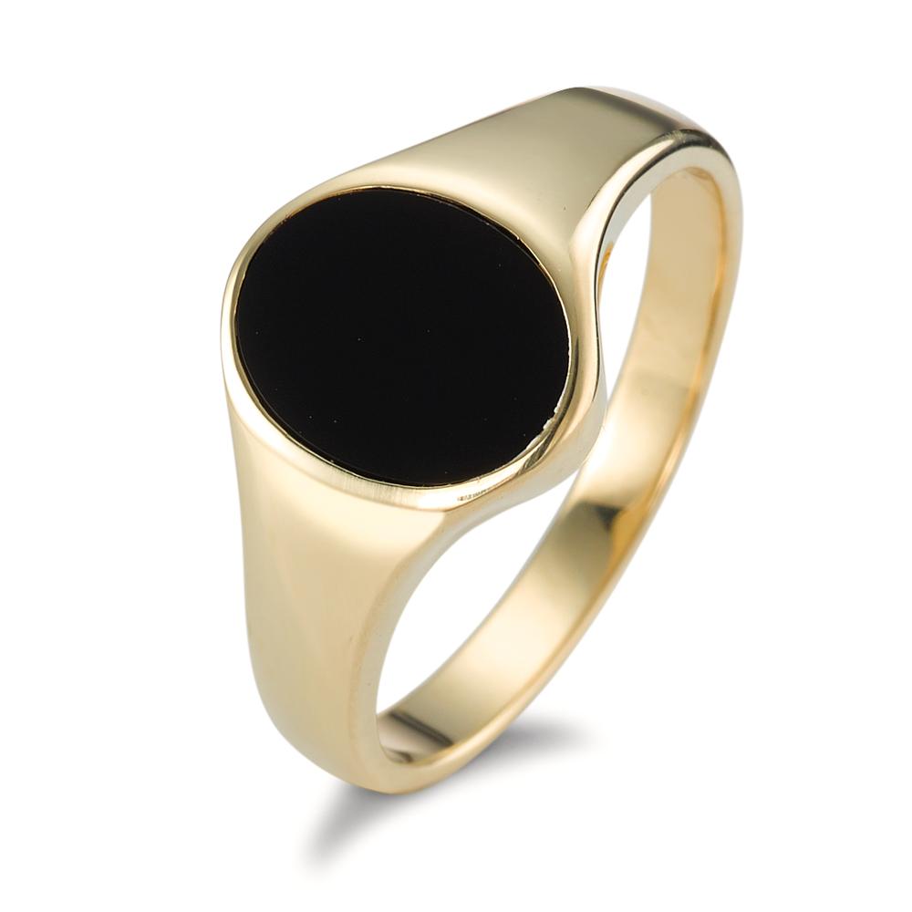 Bague Chevalière Or jaune 375/9 ct. Onyx