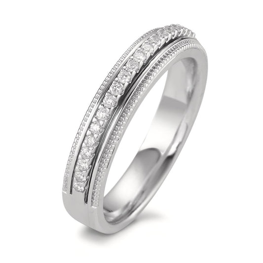 Bague Or blanc 18K Diamant 0.21 ct, 23 Pierres, brillant, w-si