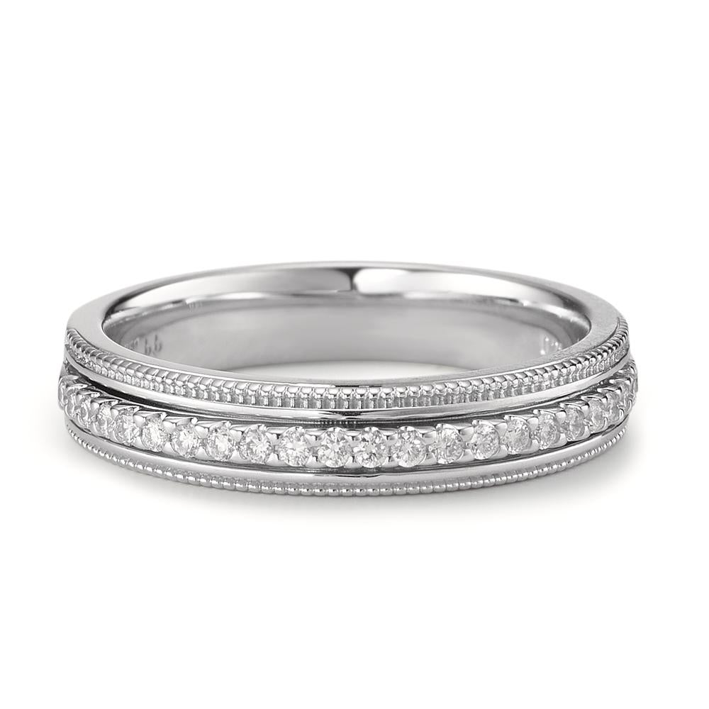 Bague Or blanc 18K Diamant 0.21 ct, 23 Pierres, brillant, w-si