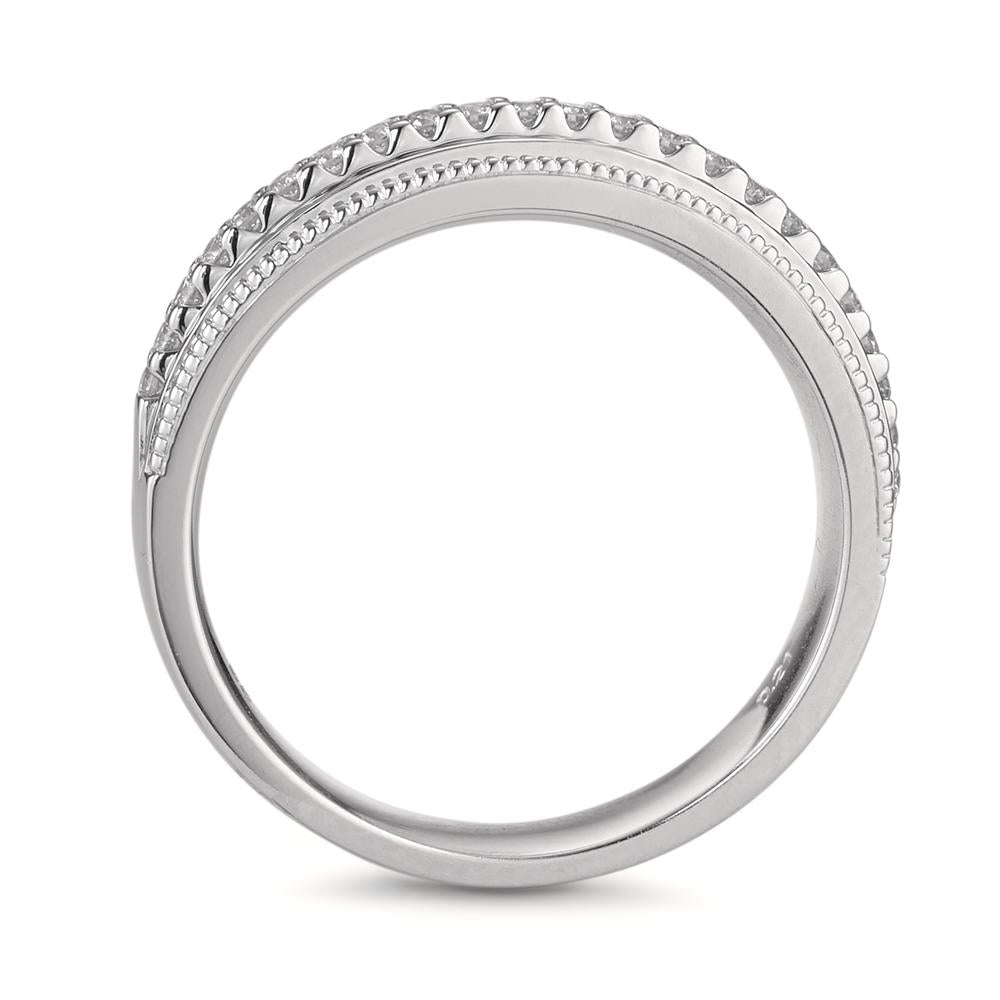 Bague Or blanc 18K Diamant 0.21 ct, 23 Pierres, brillant, w-si