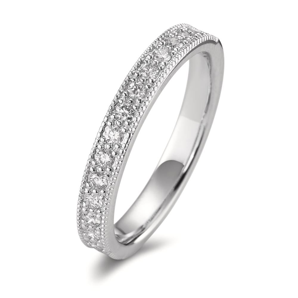 Bague d'éternité Or blanc 18K Diamant 0.25 ct, 15 Pierres, brillant, w-si