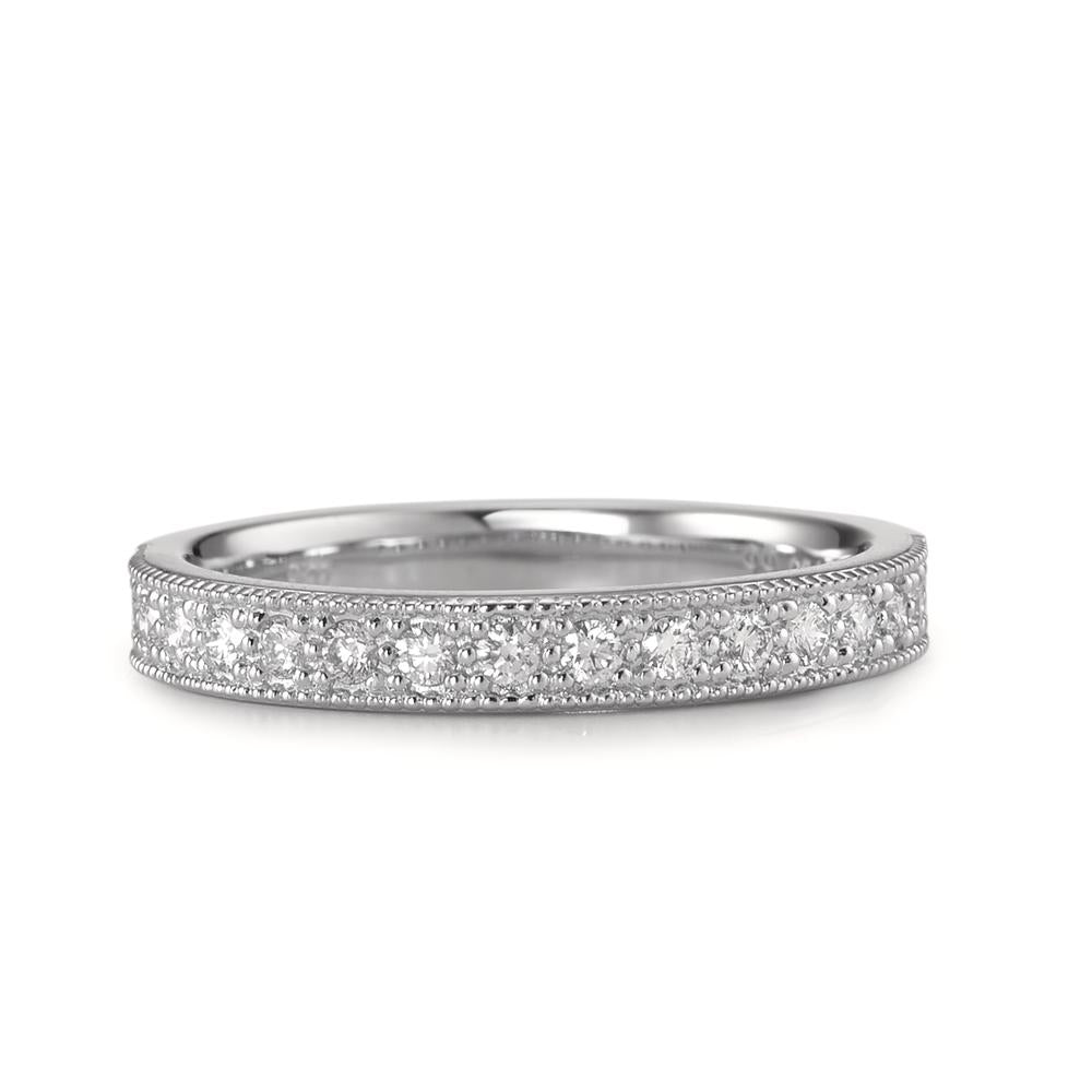 Bague d'éternité Or blanc 18K Diamant 0.25 ct, 15 Pierres, brillant, w-si