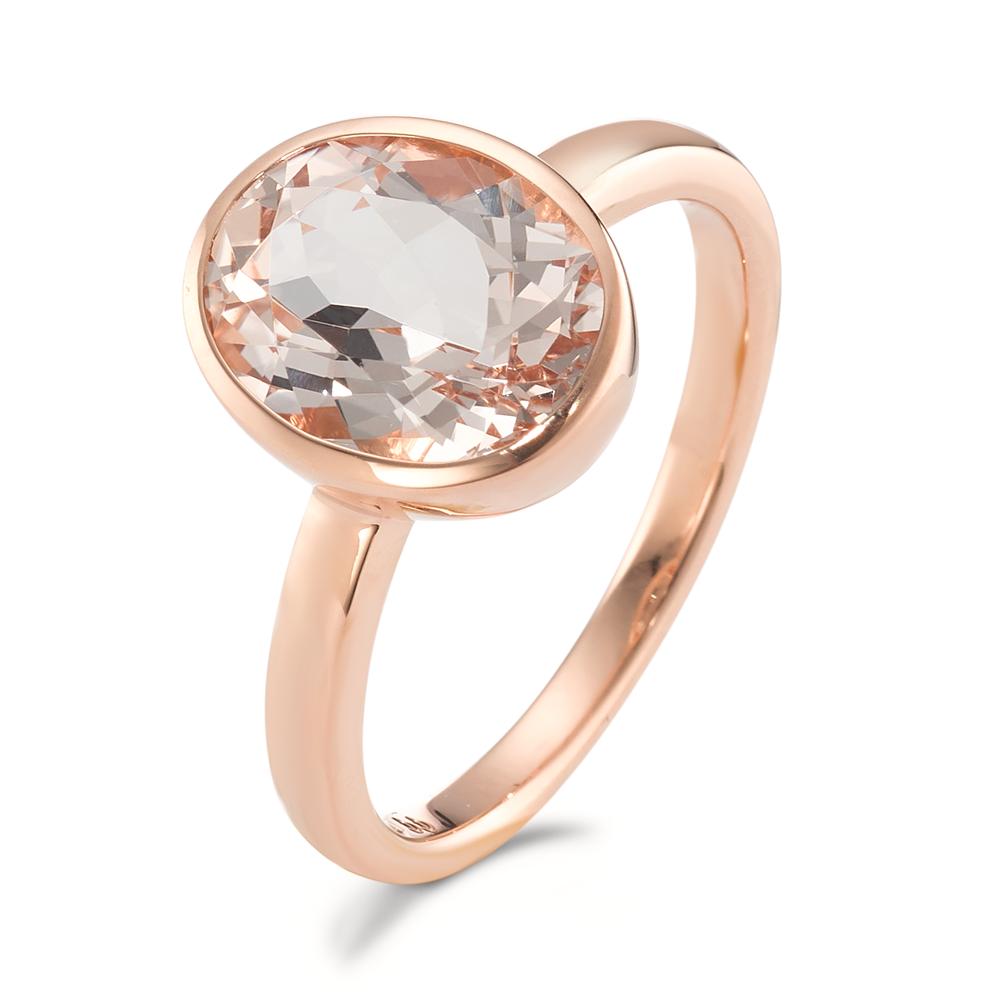 Anello Oro rosso 750/18 carati Morganite Champagne, [oval]