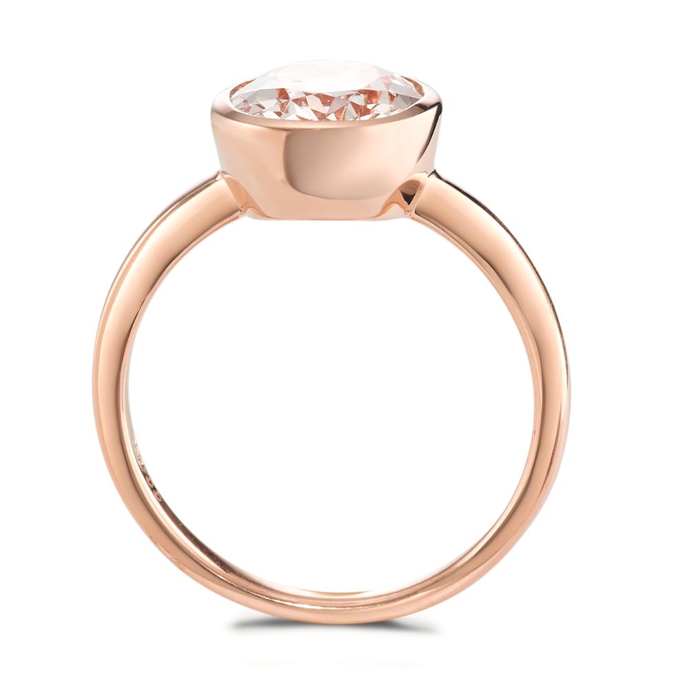 Anello Oro rosso 750/18 carati Morganite Champagne, [oval]