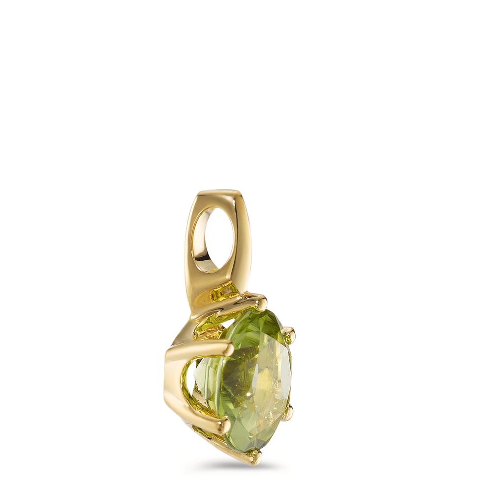 Anhänger 750/18 K Gelbgold Peridot Ø7 mm