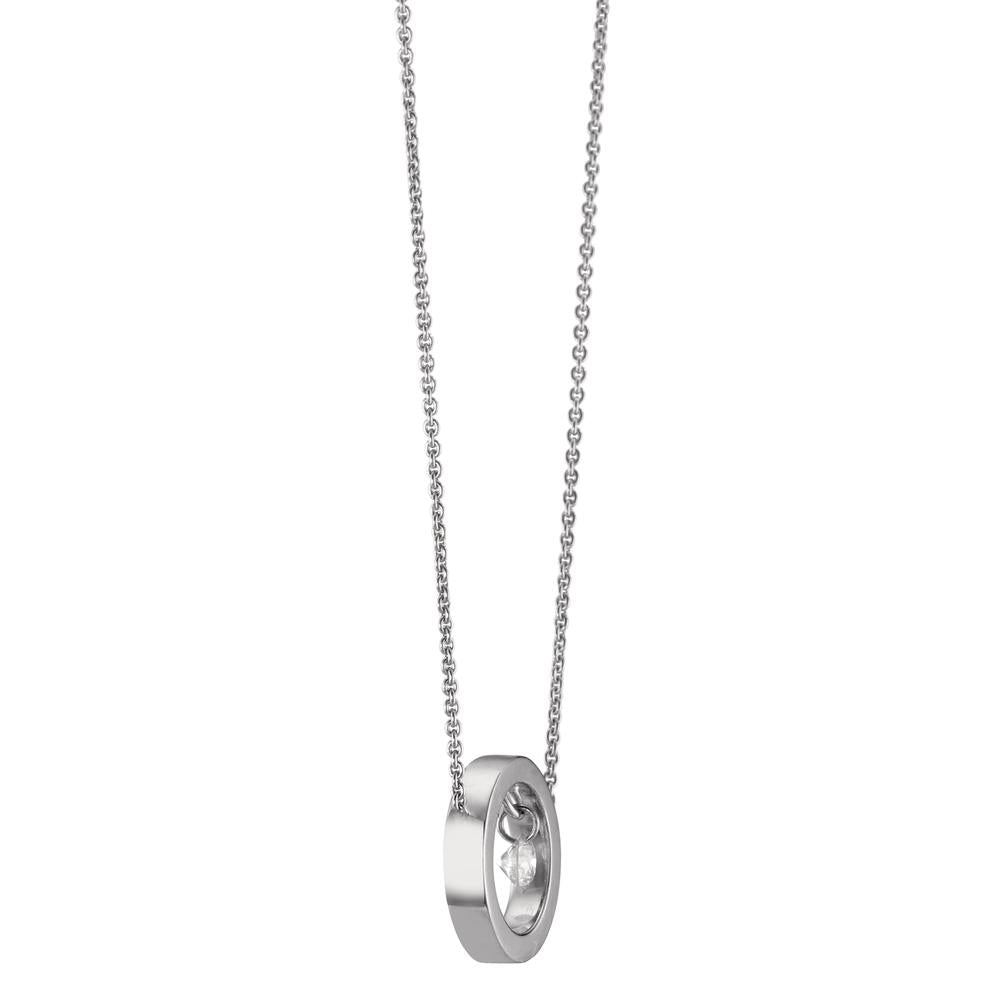 Collana Oro bianco 750/18 carati Diamante 0.06 ct 42 cm