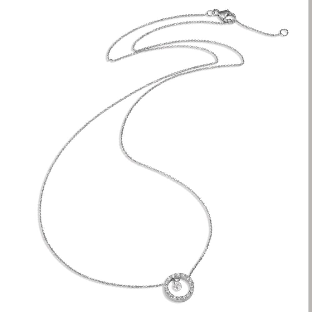 Collana Oro bianco 750/18 carati Diamante 0.14 ct, 17 pietra, w-si 40-42 cm