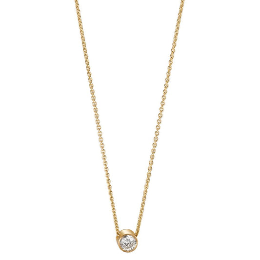 Collier Or jaune 18K Diamant 0.06 ct, w-si 40-42 cm