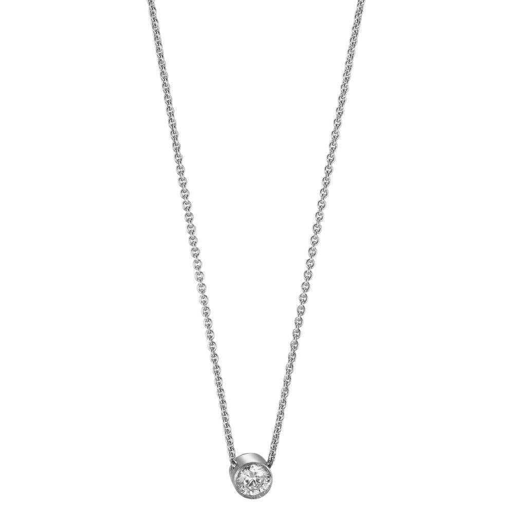 Collana Oro bianco 750/18 carati Diamante 0.06 ct, w-si 40-42 cm